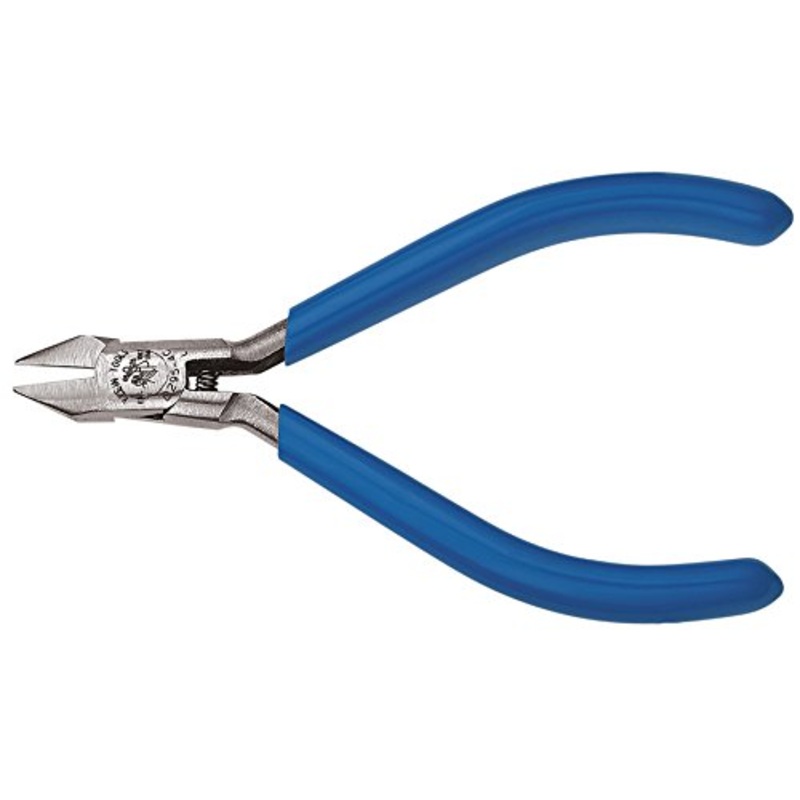 Klein Tools D295-4C Midget Diagonal Cutting Pliers, Flush, Tapered Nose, 4-Inch