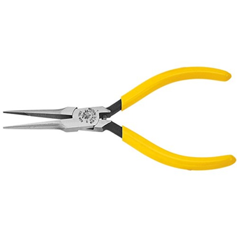 Linemans Pliers, Needle Nose Side Cutters, Spring Loaded, 5-Inch with Knurled Jaw Klein Tools D318-51/2C