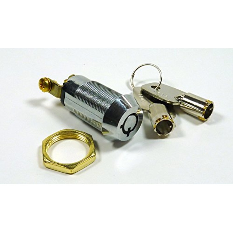 Philmore 5/8″ On/Off Key Switch Lock SPST Key Removable On Or Off With 2 Keys and Nut; 30-10078