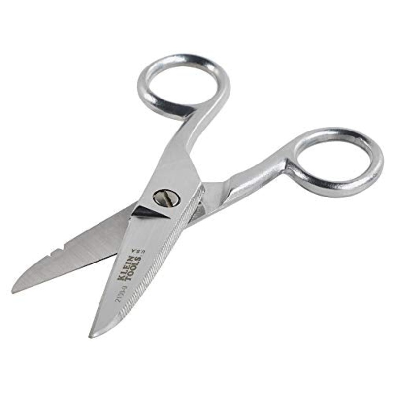 Stainless Steel Electrician’s Scissors with Stripping Notches, 5-1/4-Inch Klein Tools 2100-9