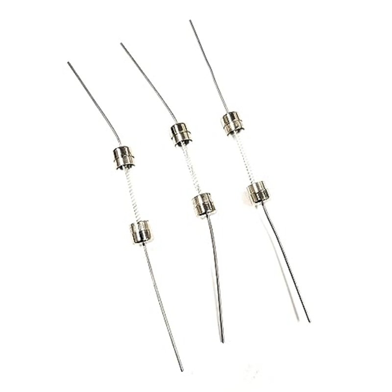 10 AMP 32V SLO BLO FUSES 3 AG Glass Wire Leads Pigtail 1.25 X .250 INCH (3PCS)