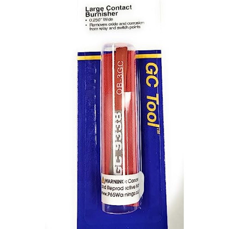BURNISHING TOOL .250 INCH WIDE 1/4 INCH (1PC) 9338 GC FOR REMOVING OXIDE AND CORROSION FROM CONTACTS AND POINTS
