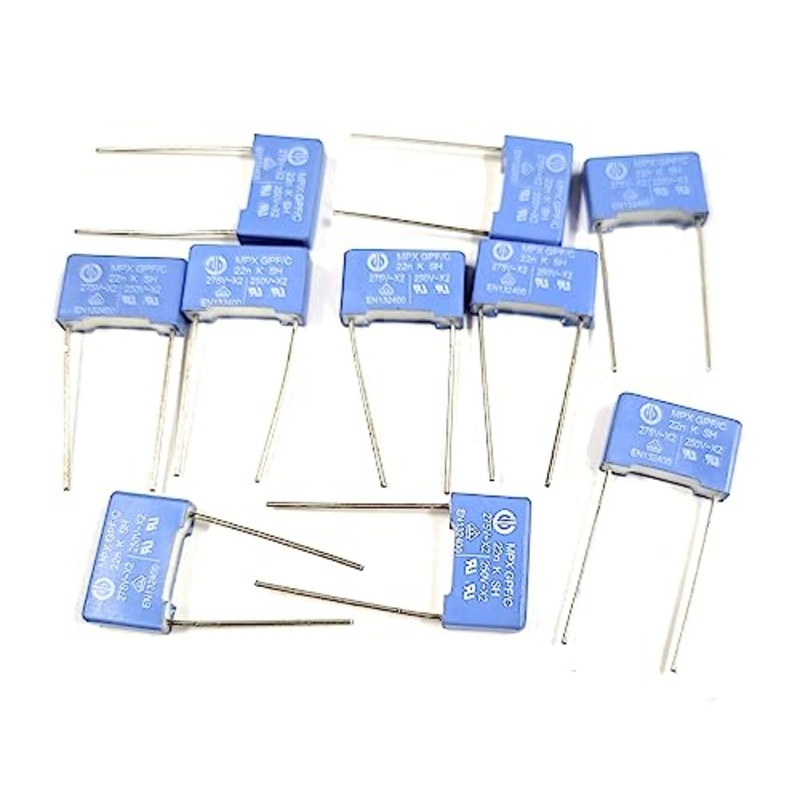 Film Capacitor .022MFD 22NF 250/275VAC 600VDC 10% TOLER UR Approved X2 (10PCS) MIC MPXGPF/C22