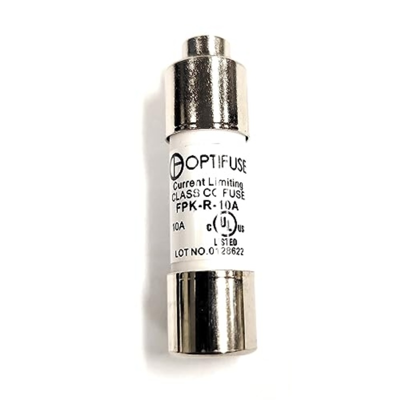 Fuse 10 AMP 600V OPTIFUSE FPK-R-10A (1PC) EQUIV to KTK-R-10 KLK-R-10 ATMR-10 (Fuse HAS Nipple ONE END) Class CC UL Listed
