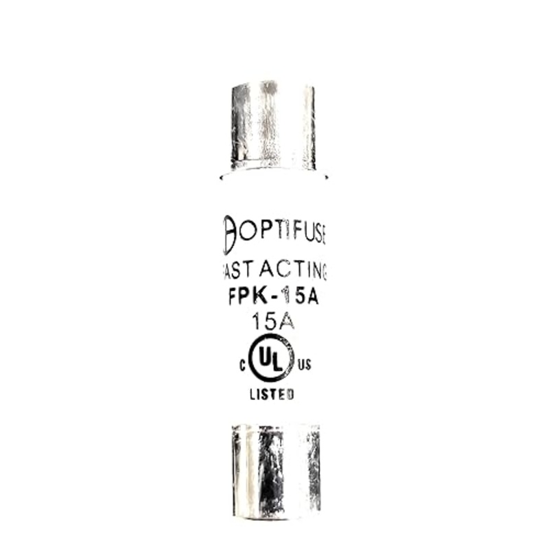 Fuse 15 AMP 15AMP 600V FPK-15A (1PC) OPTIFUSE EQUIV to KTK-15 KLK015 ATM15 1.5 INCH Long Fast Acting UL Listed