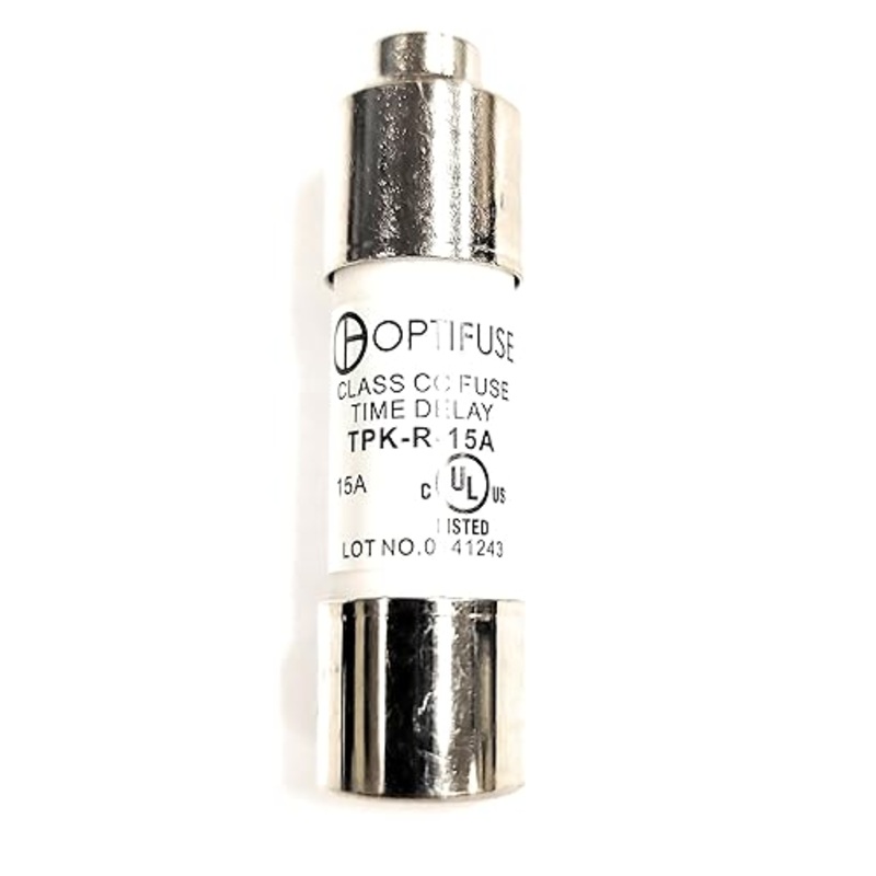 Fuse 15 AMP 15AMP 600V TPK-R-15A (1PC) OPTIFUSE EQUIV to FNQ-R-15 KLDR015 ATQR15 1.5 INCH Long TIME DELAY UL Listed (1.5 INCH Long) (with Nipple ONE END)