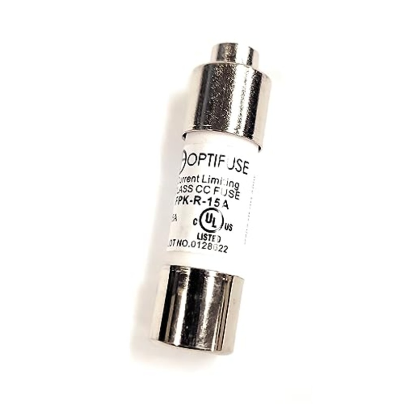 FUSE 15 AMP 600V OPTIFUSE FPK-R-15A (1PC) EQUIV TO KTK-R-15 KLK-R-15 ATMR-15 (FUSE HAS NIPPLE ONE END) CLASS CC UL LISTED