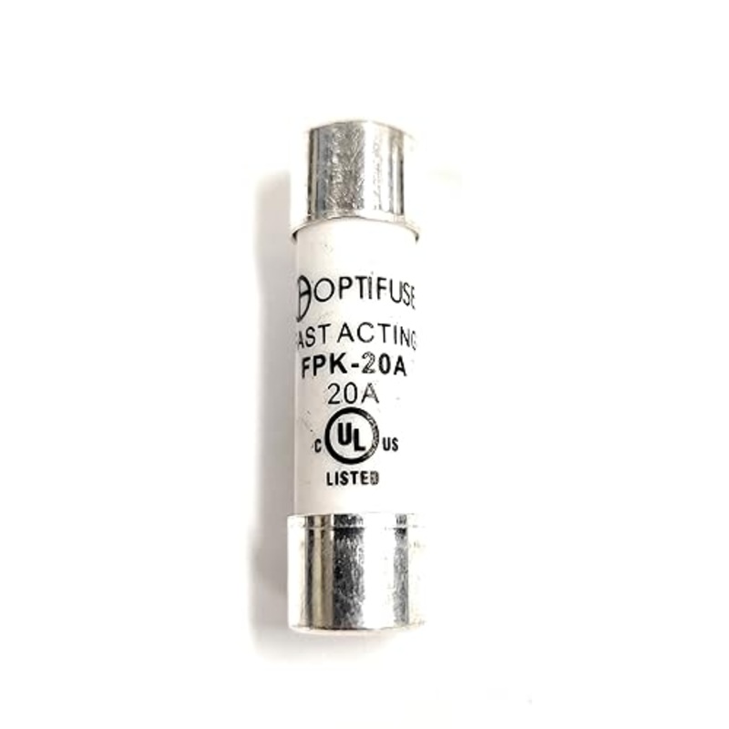 Fuse 20 AMP 20AMP 600V FPK-20A (1PC) OPTIFUSE EQUIV to KTK-20 KLK020 ATM20 1.5 INCH Long Fast Acting UL Listed