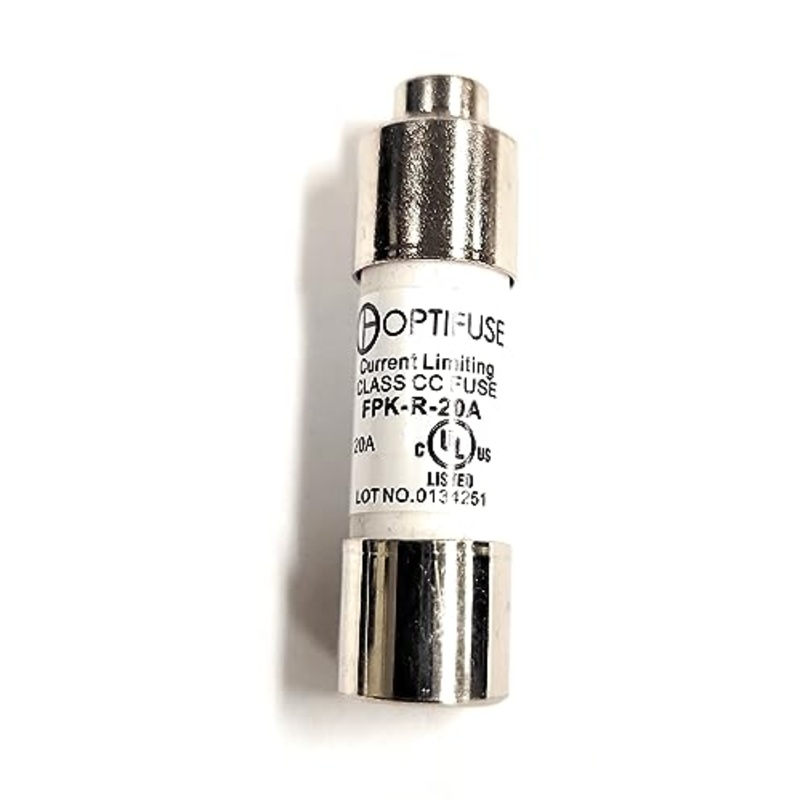 Fuse 20 AMP 600V OPTIFUSE FPK-R-20A (1PC) EQUIV to KTK-R-20 KLK-R-20 ATMR-20 (Fuse HAS Nipple ONE END) Class CC UL Listed