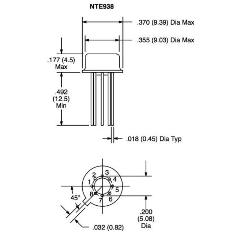 NTE938 Integrated Circuit Precision Operational Amplifier (OP Amp)