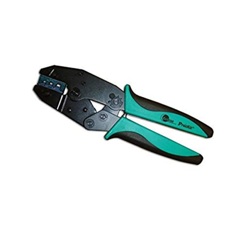 Pro’sKit 300-005 Crimper, Ratcheted, AWG 20-18, 16-14, 12-10.Non-Insulated, Open Barrel terminals, Multi
