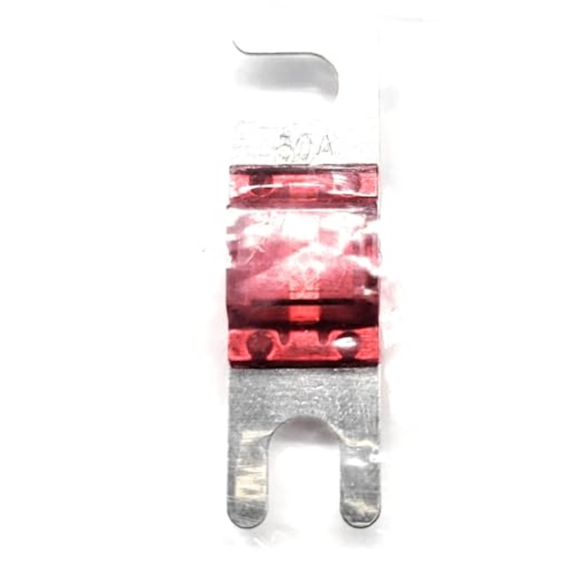 Fuse 50 AMP Automotive Type Bolt Down MID-50A 1.25″ Center to Center Mount Holes 1/2 INCH Wide OPTIFUSE MID-50A (RED) (1PC)