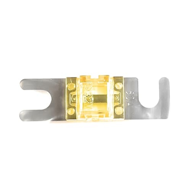 Fuse MID-60A 60 AMP (Bolt Down)1.25 INCH Center to Center Automotive Fuse 1/2 INCH Width .5 INCH (Yellow) (1PC) OPTIFUSE MID-60A