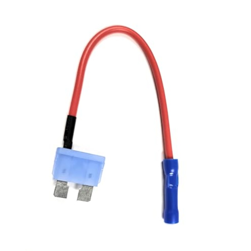 Fuse TAP for Automotive Regular Blade 15 AMP (1 Unit) HAS 15 AMP Blade Fuse to 5 INCH Wire with Butt Connector OPTIFUSE ANR-W-15A-16R