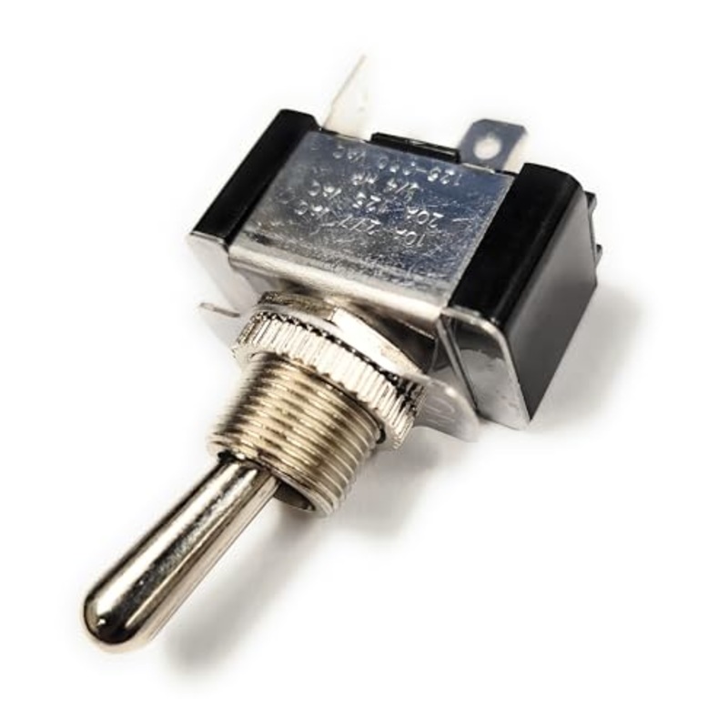 Toggle Switch 0N/Off 20 AMP 125V or 28VDC / 10 AMP 277VAC PHILMORE 30-305B (1PC) .250 Slide ON Q.C. Blade TERMINALS 1/2″ Panel Hole Mount