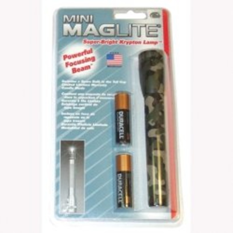MAGM2A026 Mag Instrument Mini Maglite, Camouflage, 2 AA Batteries, Blister Pack