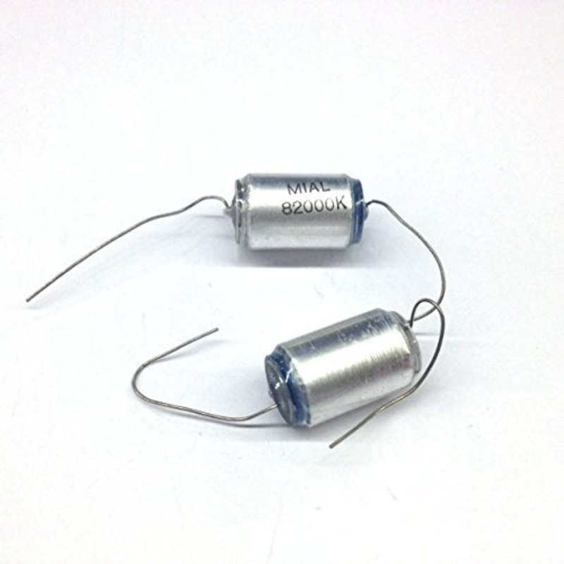 MIAL-.082MF Polystyrene Film Capacitors .082uf 100V +/- 10% Tolerance Axial Lead (2 pieces)
