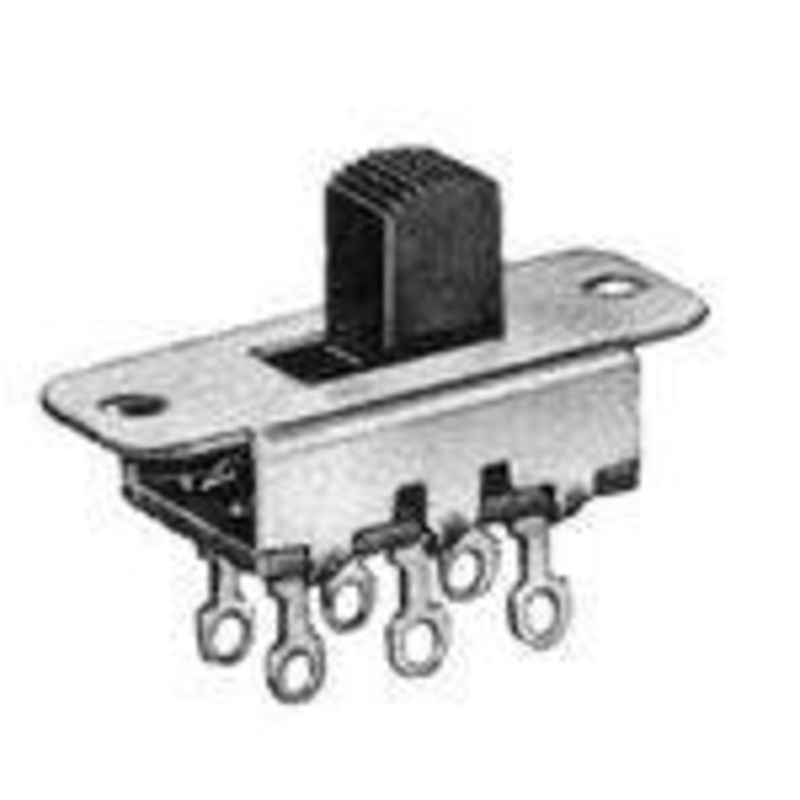 Switchcraft 46206lr Slide Switch Dpdt 3a 125vac