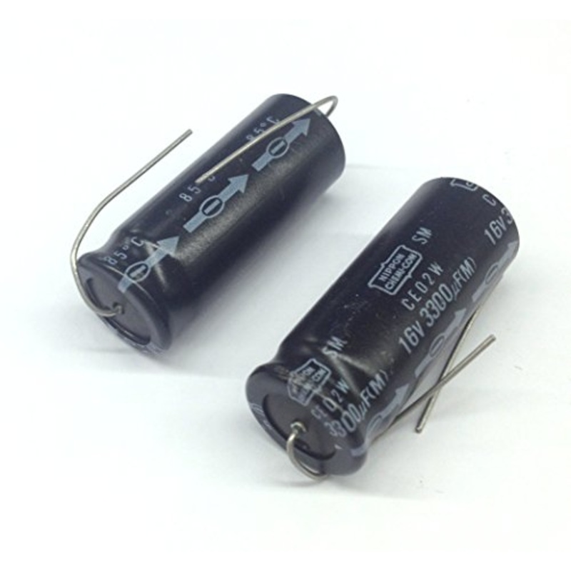 TE2-16V332M Electrolytic Capacitors 3300uf 16V 85c Axial Leads 16 x 40mm Case Size (2 pieces)