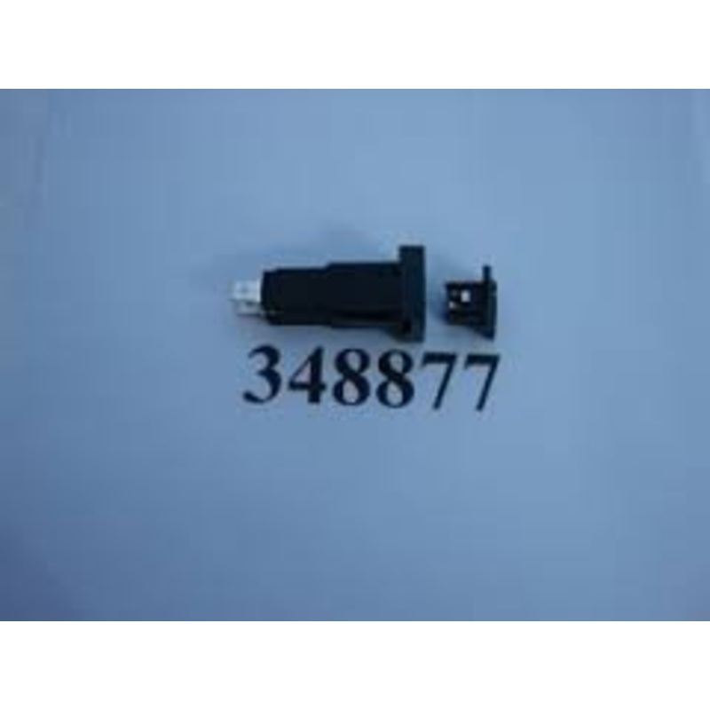 0348877 Panel Mount Fuse Holder, 5/8in Square Hole Mount, for 3AG Fuses, 250V 15A Max (1 piece)
