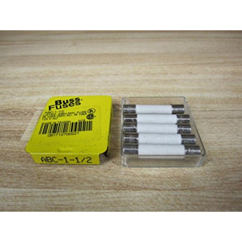 Bussmann ABC-1-1/2 Buss Fuse ABC112 1.5A 250V (Pack of 5)