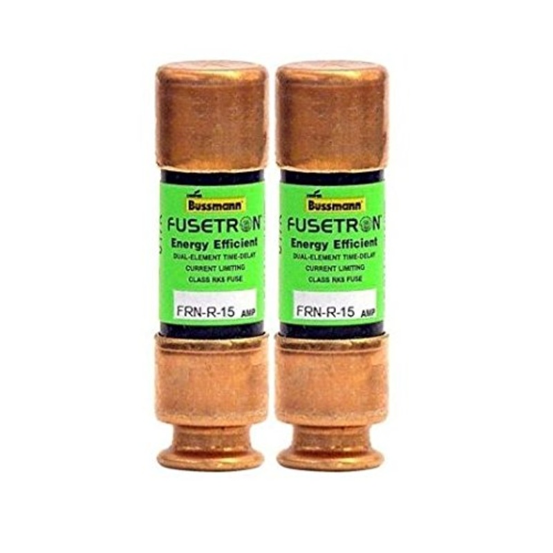 Bussmann BP/FRN-R-15 15 Amp Fusetron Dual Element Time-Delay Current Limiting Class RK5 Fuse, 250V UL Listed (Pack of 2)