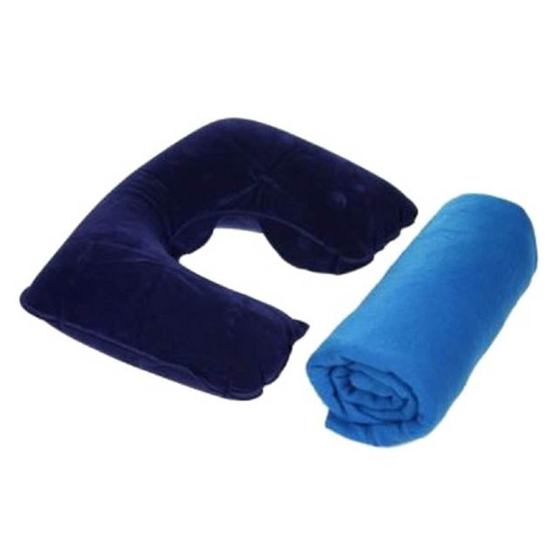 010-481-410 – TRAVEL PILLOW INFLATABLE AND BLANKET IN CARRYING CASE KIT