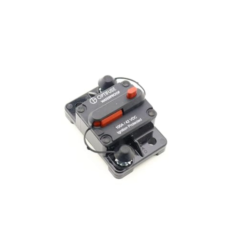 153100 | Optifuse Automotive Circuit Breaker | 42 VDC High Amp | 100A | Type III | Manual Reset | Surface Mount | Bussmann Cross: 185100F-011