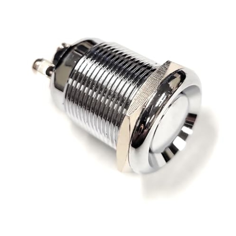 66-2438 Weather-Proof Anti-Vandal momentary Push Button Switch Normally Open 4 amp Rated (1pc) 19mm Hole