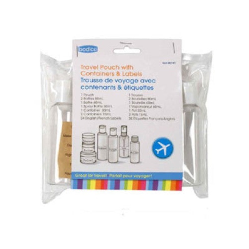 82181 – CARRY-ON KIT FOR TRAVEL WITH CONTAINERS AND LABLES
