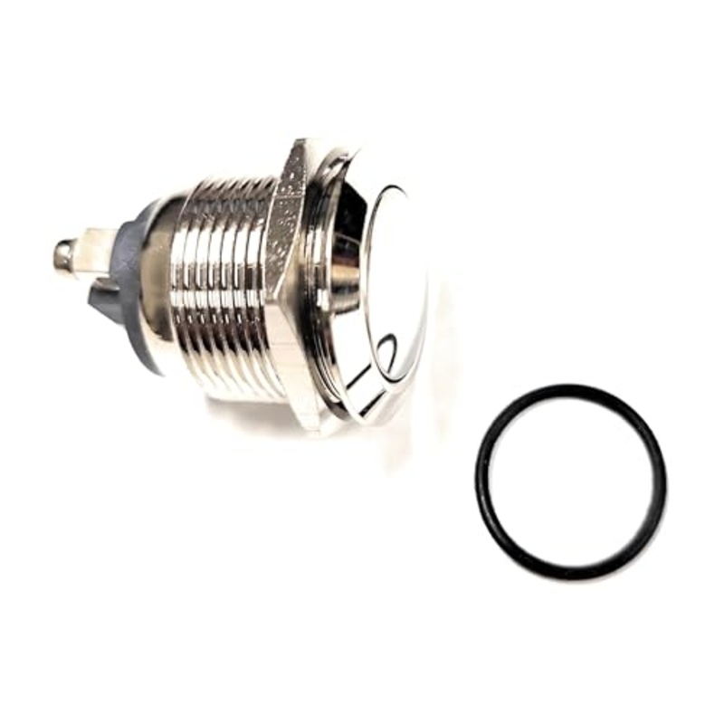 Anti-Vandal Push Button Switch, 19mm, Momentary, 4 Amp, Normally Open, Single Pack