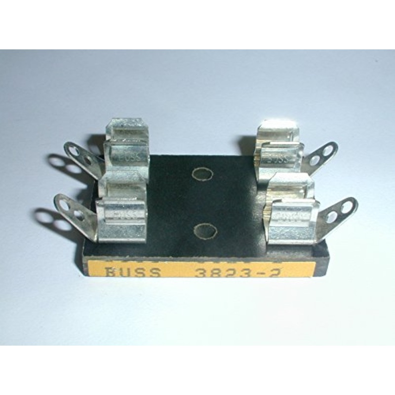 Bussmann 3823-2 Fuse Block 2 Pole for 1/4 x 1-1/4 Fuses with Solder Terminals on a Phenolic Base (1 piece)