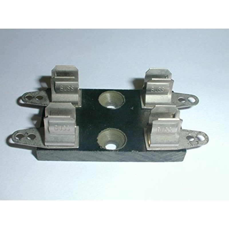 Bussmann 4408 Fuse Block 2 Pole for 1/4 x 1-1/4 Fuses with Solder Terminals on a Phenolic Base (1 piece)