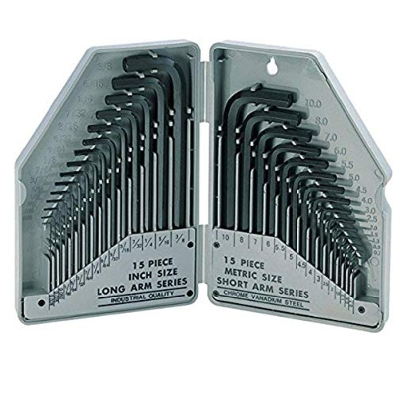Eclipse 900-038 30 Piece Hex Key Set – SAE (Fractional), Metric (MM)