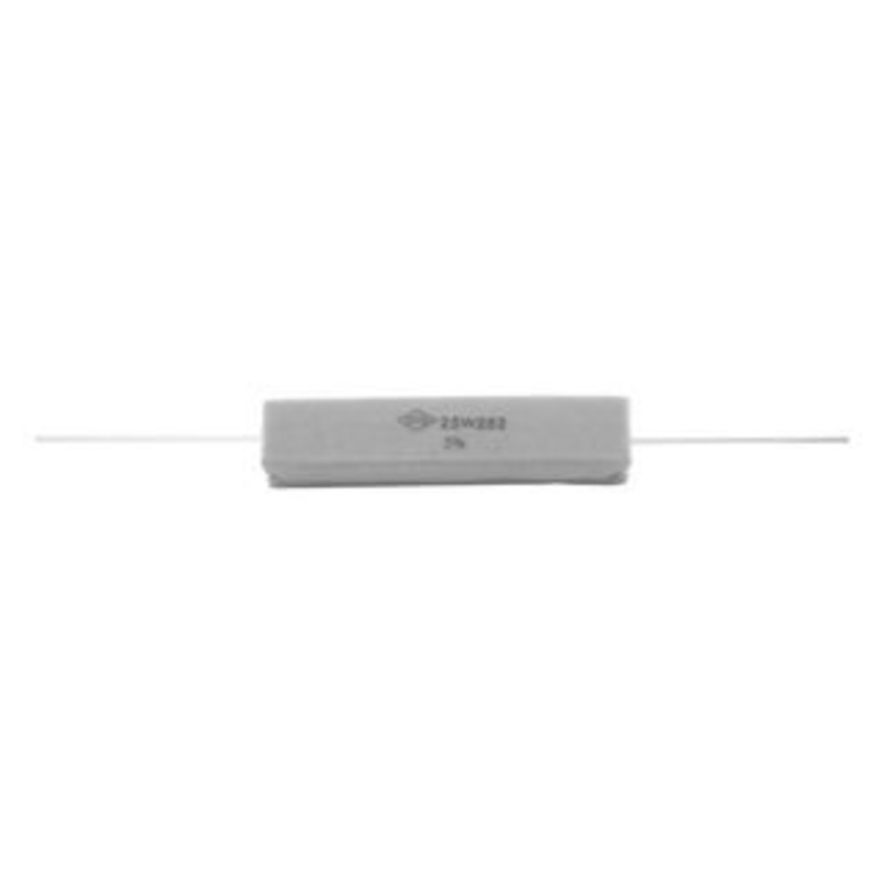 NTE Electronics 25W047 Cermet Wire Wound Resistor, 5% Tolerance, Axial Lead, 25W, Flameproof, 47 Ohm Resistance