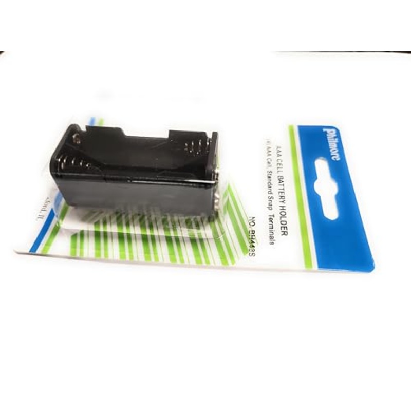 Philmore Battery Holder 4 AAA Cell, Standard Snap Connector, BH443S