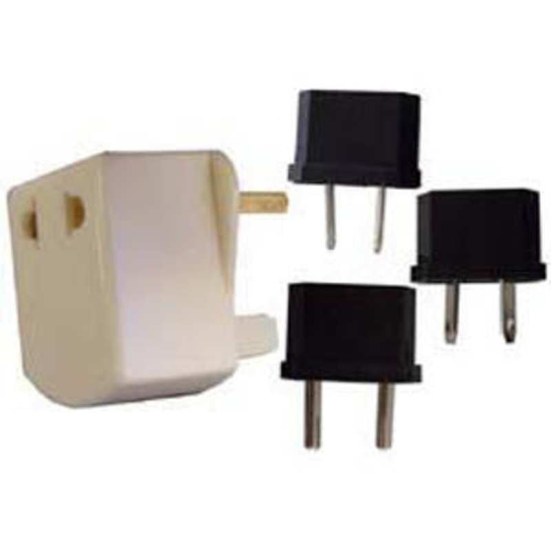 48-525 – TRAVEL ADAPTER PLUG 4PCS SET N.AMERICA EUROPE AUSTRALIA U.K (4 pcs/pkg)