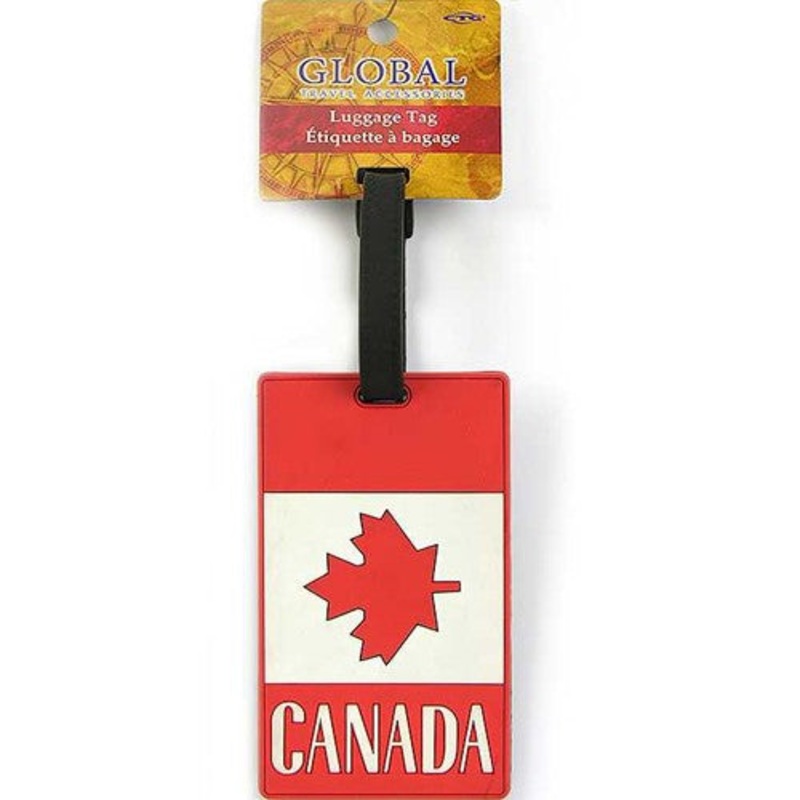 62220 – LUGGAGE TAG CANADIAN FLAG SOUVENIR 2.5X4IN