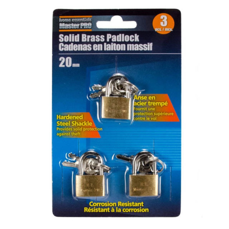 81067 – LUGGAGE LOCK BRASS SOLID 20MM  (3 pcs/pkg)