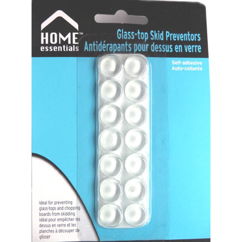 83381 – FEET RUBBER ROUND CLEAR 12X4MM GLASS TOP SKID PREVENTOR (14 pcs/pkg)