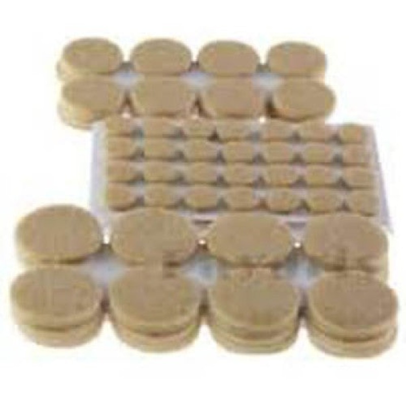 83542 – FEET CHAMOIS ROUD ADHESIVE FELT PROTECTORS ASSORTED 56PCS/PACK