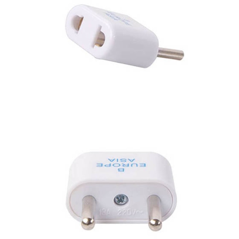 AH11EA01 – TRAVEL ADAPTER 2P EUROPE & ASIA PLUG 4MM TO UNIVERSAL JACK