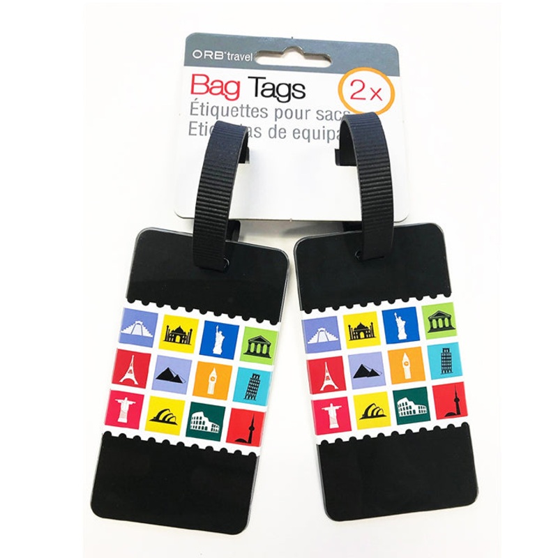 PT207 – LUGGAGE TAG LANDMARKS MULTI-COLOUR (2 pcs/pkg)