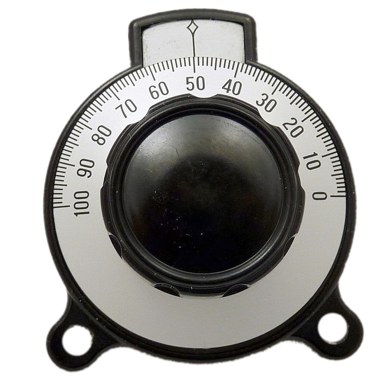 S38 – VERNIER DIAL 1/4IN 8:1 0-100 WITH KNOB