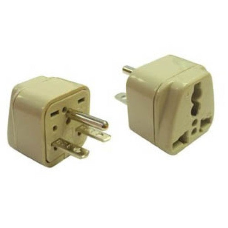 WA-18 – TRAVEL ADAPTER 3P 240V N-AMERICA PLUG TO UNIVERSAL JACK W/GROUND