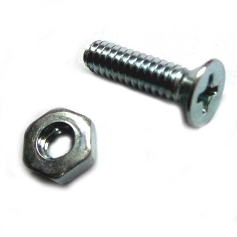 35190 – SCREW METAL 1/4IN-20X1-1/2IN PHILIP FLAT HEAD+HEX NUT 25/SET
