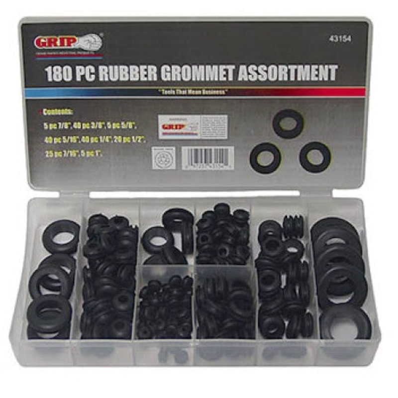 43154 – GROMMET RUBBER RND ASSORTED 8 DIFFERENT SIZES (180 pcs/pkg)