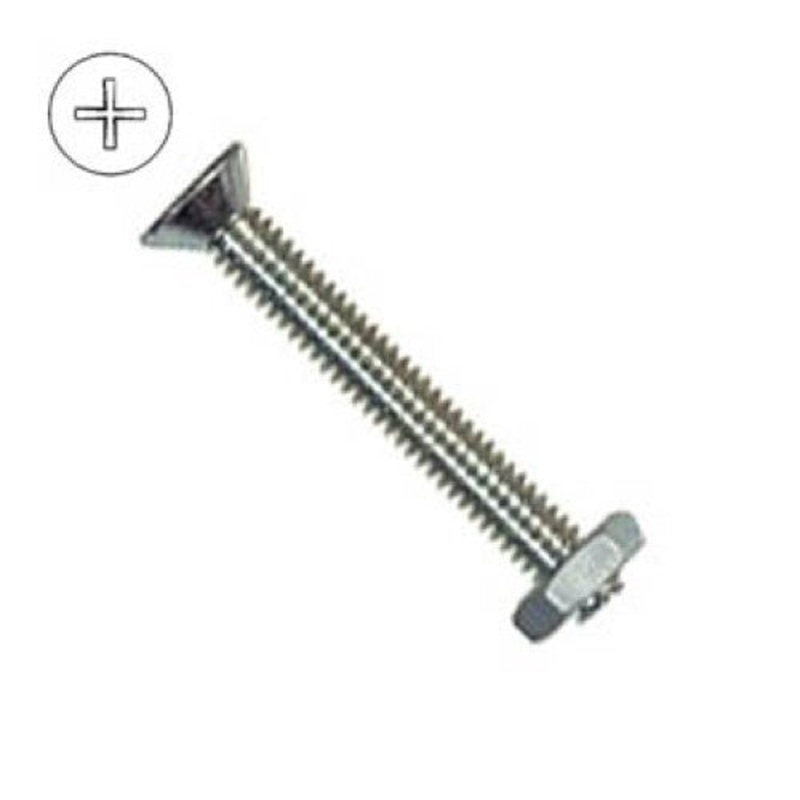 490473 – SCREW METAL 8-32X1-1/4IN PHILIPS FLAT HEAD W/HEX NUTS SET OF 8