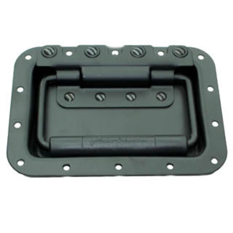 962236 – HANDLE WITH FACEPLATE 7X5 INCH METAL BLACK
