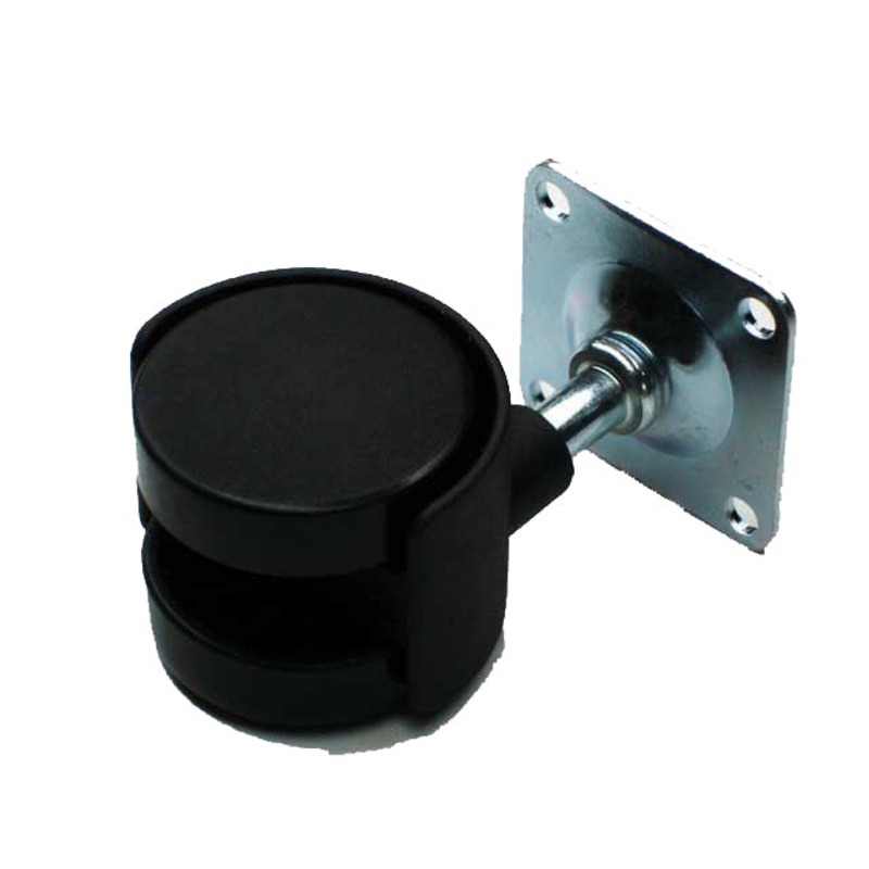 KZZ-5 – CASTER PLASTIC 1.5IN DUAL WHEEL METAL BASE 1.6X1.6IN (6 pcs/pkg)